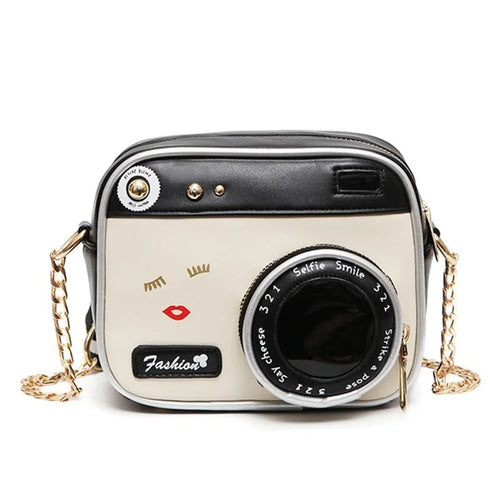 Retro Camera Shaped Women's Shoulder Crossbody Chain Bag For Ladies