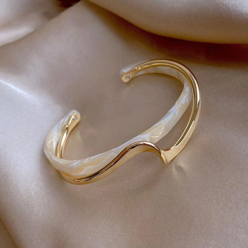 1PC Titanium Steel Stainless Steel Inlaid Zircon Gold Plated Bracelet,